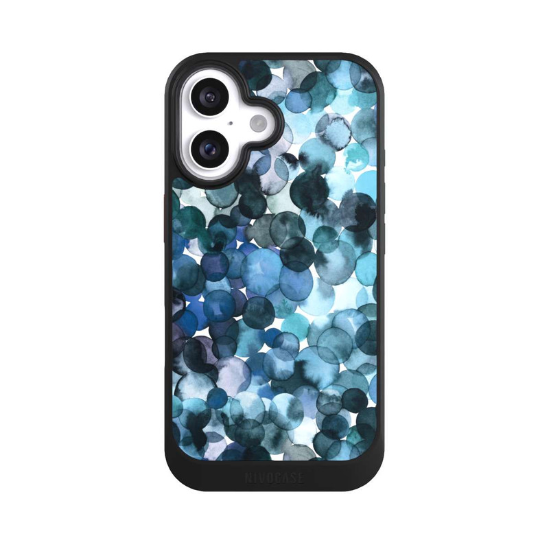 iPhone 16 NIVOcore Blätterzauber Blau