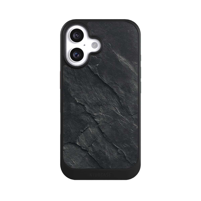 iPhone 16 NIVOcore Dunkler Schiefer Look