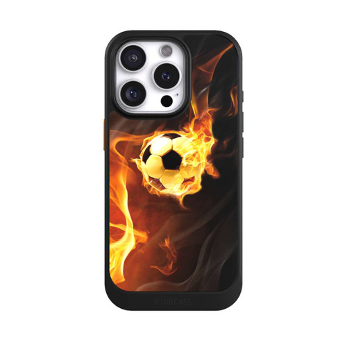 Apple iPhone 16 Pro NIVOcore Fußball in Flammen