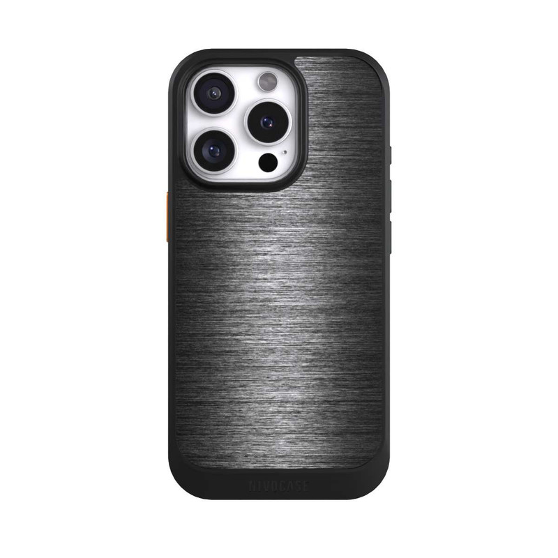 iPhone 16 Pro NIVOcore Aspect Métallique Anthracite