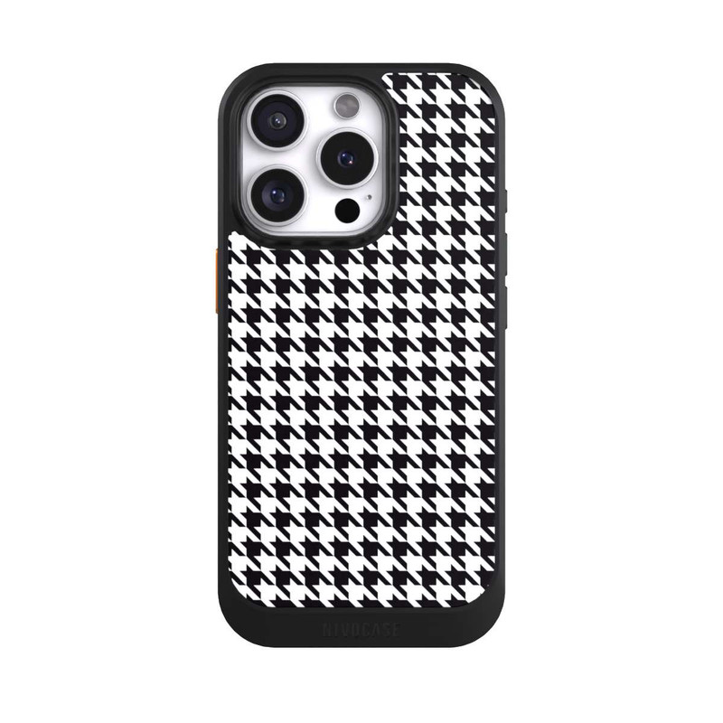iPhone 16 Pro NIVOcore Hahnentritt Schwarz Weiß
