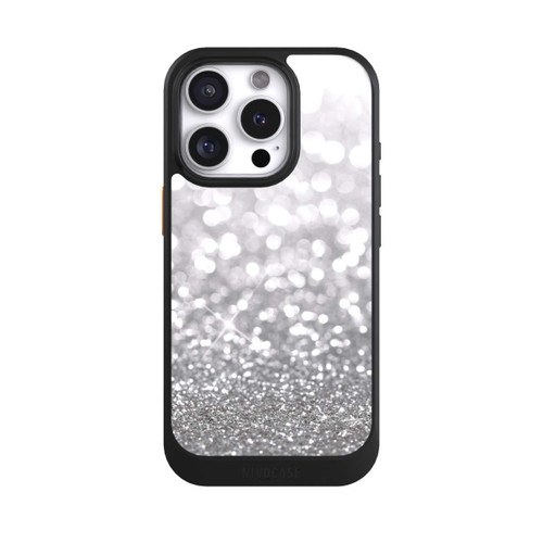 Apple iPhone 16 Pro NIVOcore Pluie de Paillettes Argentées Look