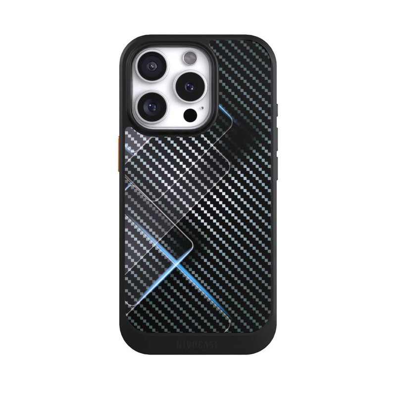 iPhone 16 Pro NIVOcore Blue Carbon Lines