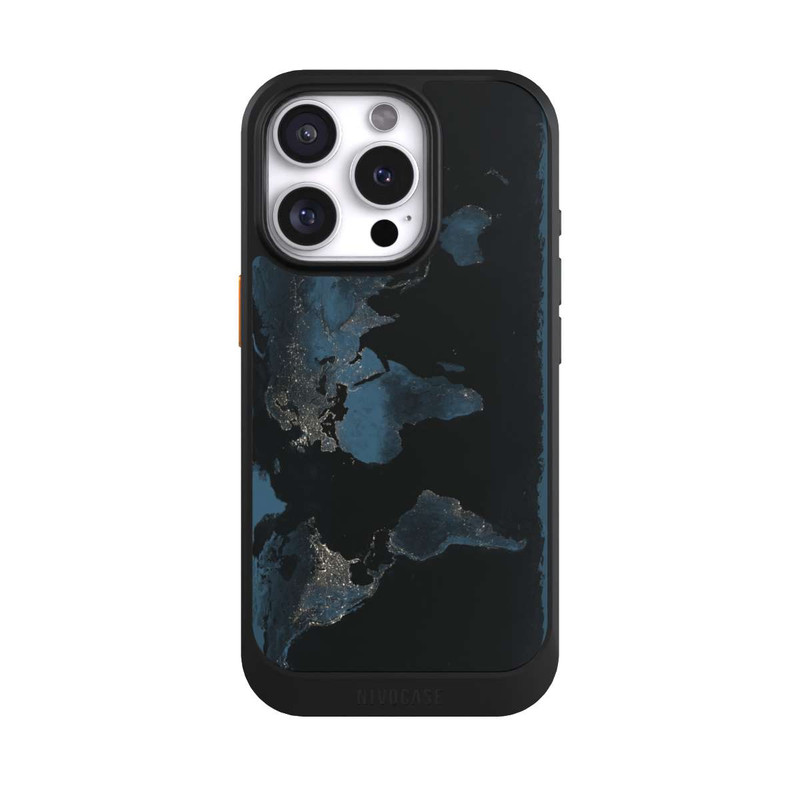iPhone 16 Pro NIVOcore Carte du Monde Nuit