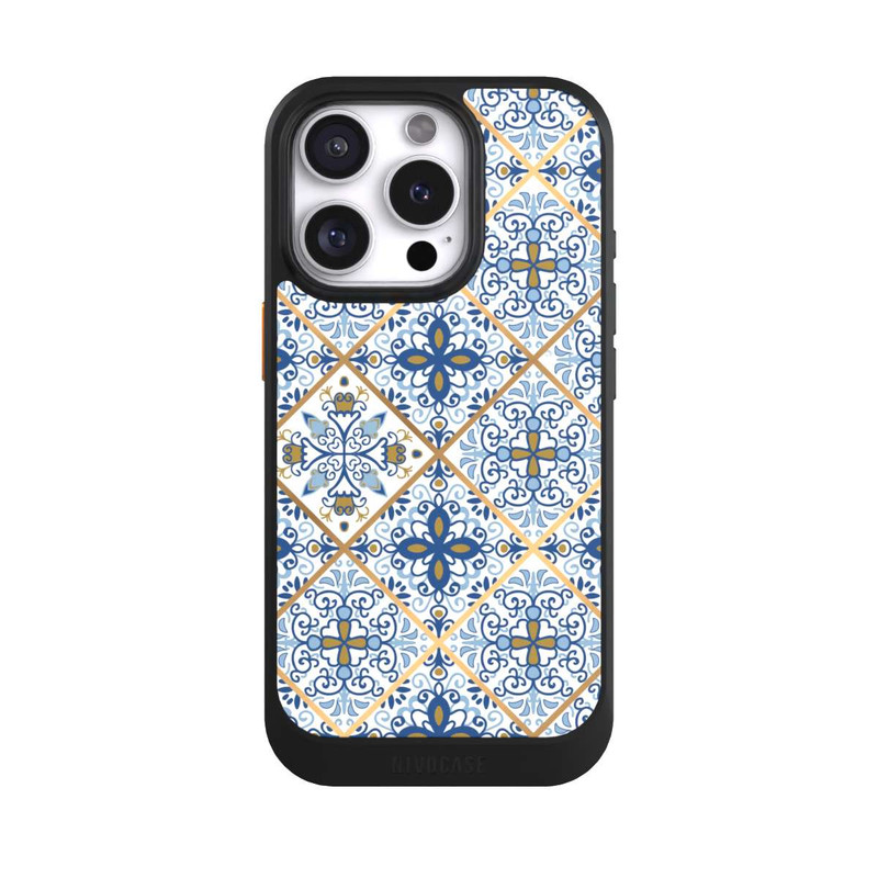 iPhone 16 Pro NIVOcore Mosaic Blue-Gold Look