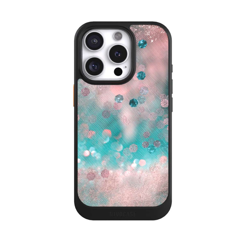iPhone 16 Pro NIVOcore Türkis-glamouröser Glitzerlook