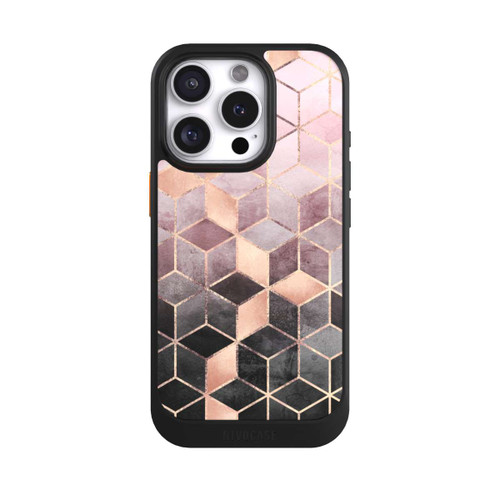 Apple iPhone 16 Pro NIVOcore Pink-grauer Farbverlauf Würfel Druck