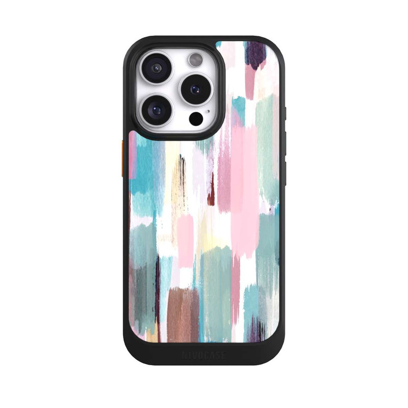 iPhone 16 Pro NIVOcore Abstrakte Pinselstriche in Pastelltönen