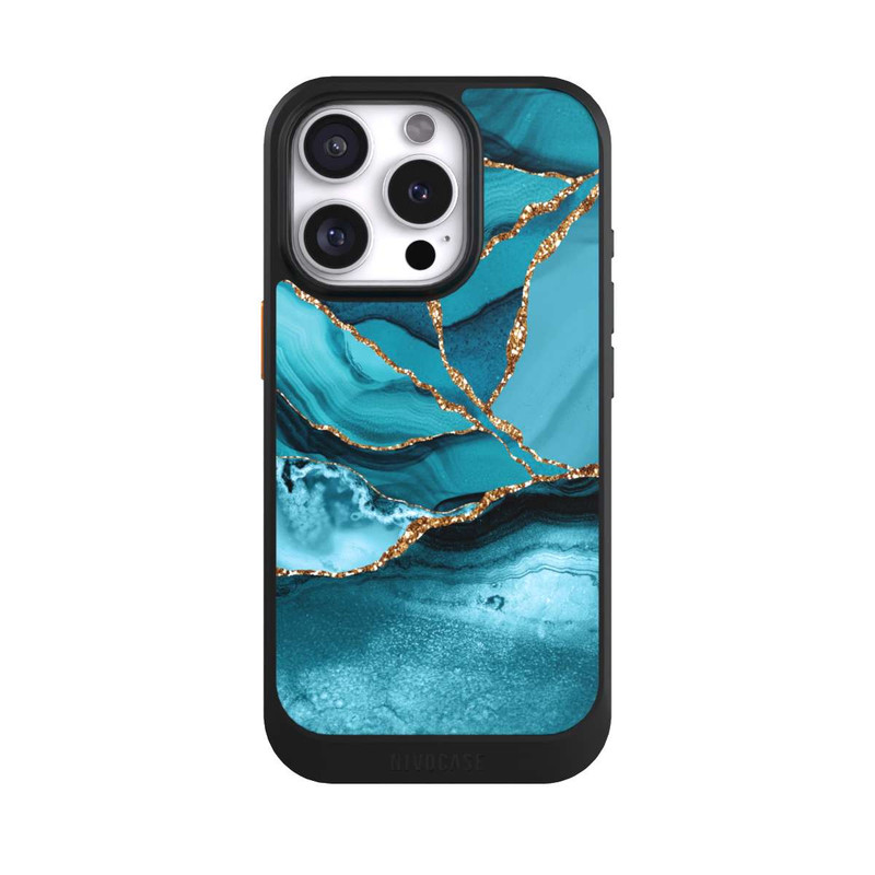 iPhone 16 Pro NIVOcore Marbre Bleu Glacier