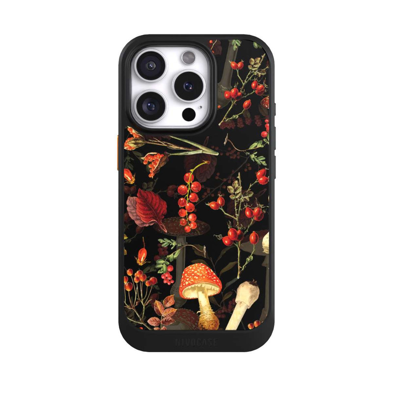 iPhone 16 Pro NIVOcore Motif champignon foncé