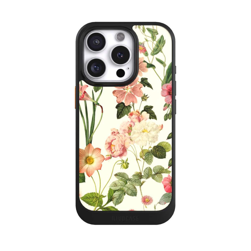 iPhone 16 Pro NIVOcore Fleurs sauvages sur jaune clair