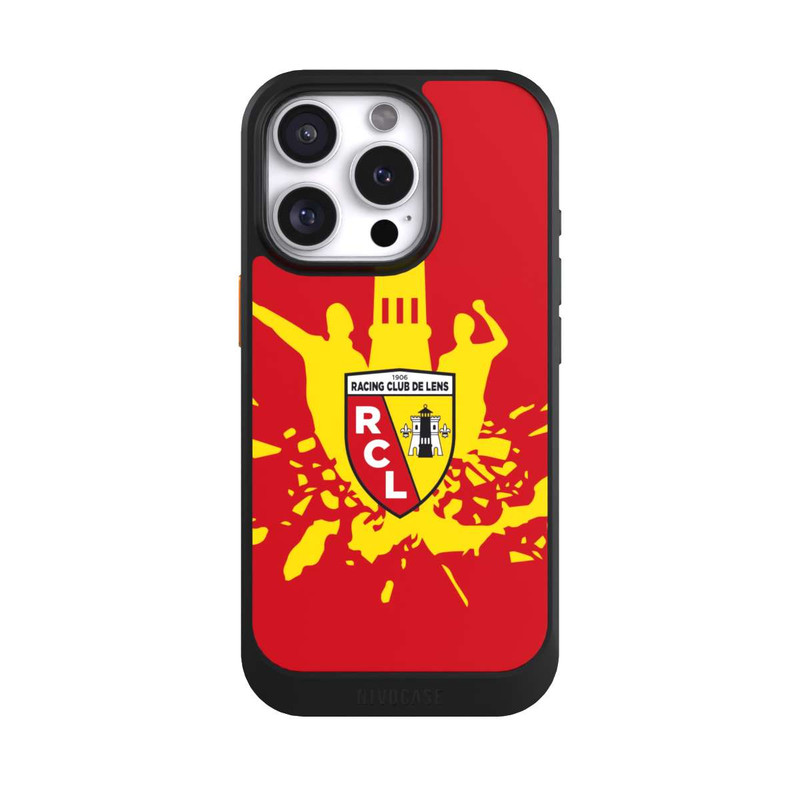 iPhone 16 Pro NIVOcore Tour RCL jaune sur rouge