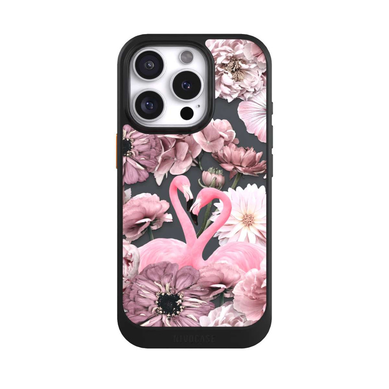 iPhone 16 Pro NIVOcore Flamingos in Blumen Muster