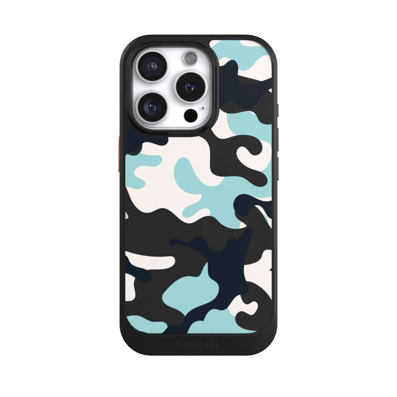 iPhone 16 Pro NIVOcore Camouflage Bleu