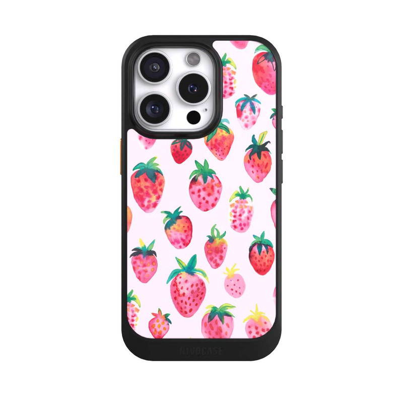 iPhone 16 Pro NIVOcore Aquarell Erdbeeren