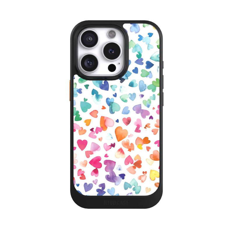iPhone 16 Pro NIVOcore Liebesherzen aquarell