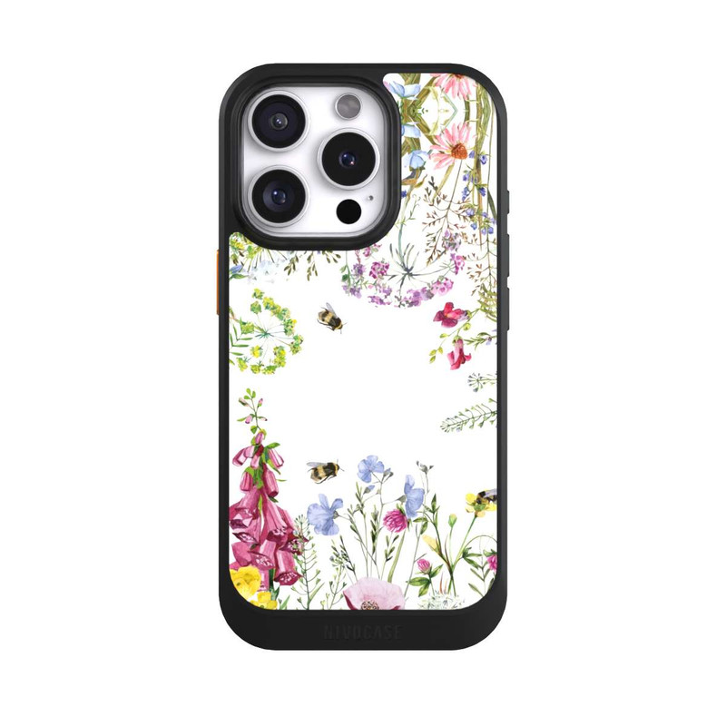 iPhone 16 Pro NIVOcore Cadre de fleurs sauvages des prés d'été