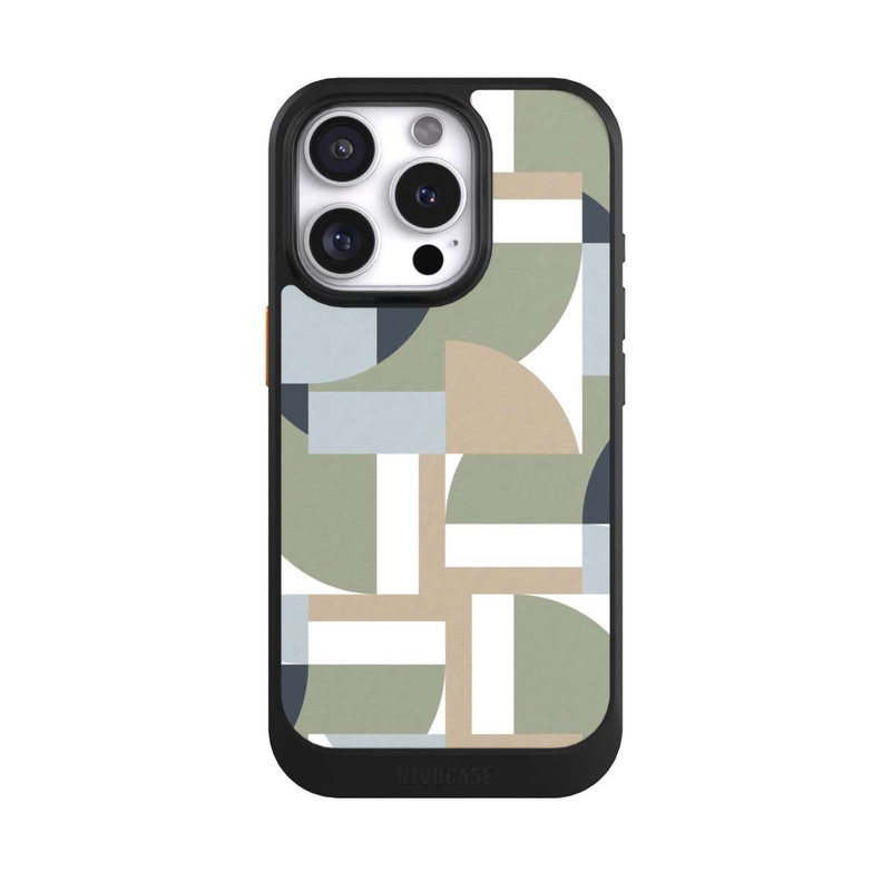 iPhone 16 Pro NIVOcore Polygones futuristes du Bauhaus Beige
