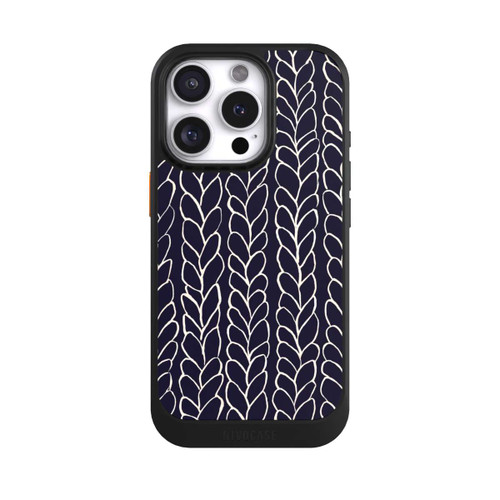 Apple iPhone 16 Pro NIVOcore Wool Braids Drawings Navy