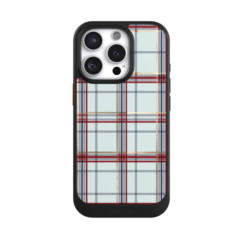 iPhone 16 Pro NIVOcore Tartan Bleu