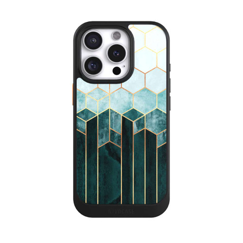 Apple iPhone 16 Pro NIVOcore Blaugrüne Sechsecke