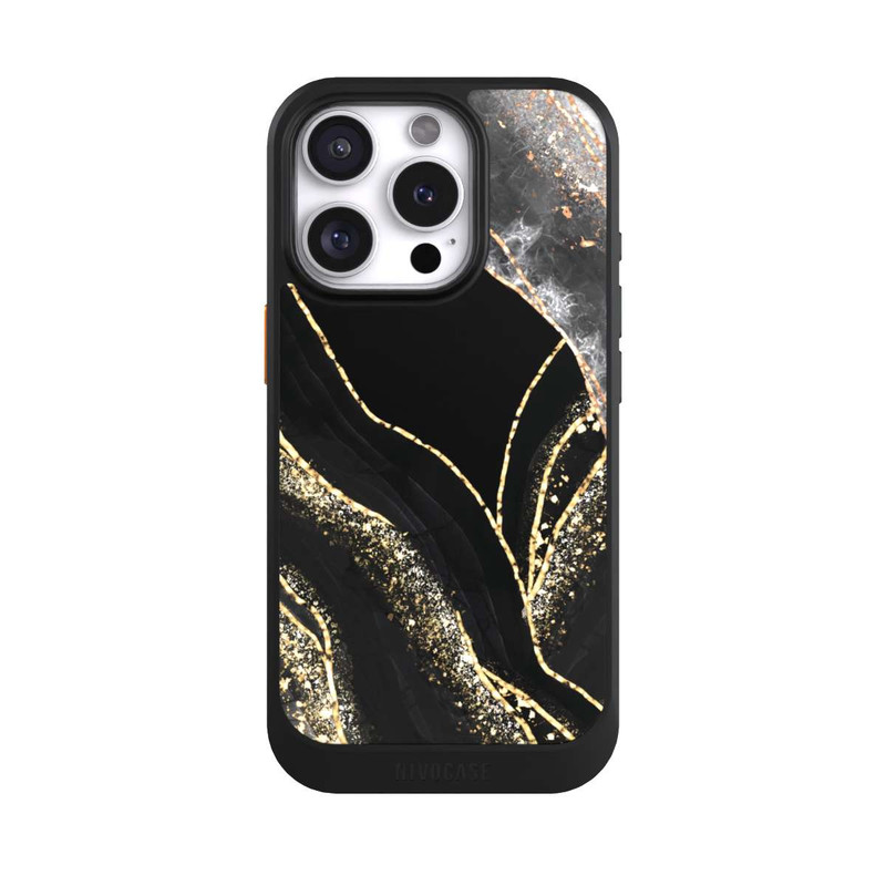 iPhone 16 Pro NIVOcore Dark Marble Gold
