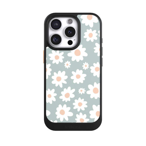 Apple iPhone 16 Pro NIVOcore Daisy Flower Seamless Pattern Green