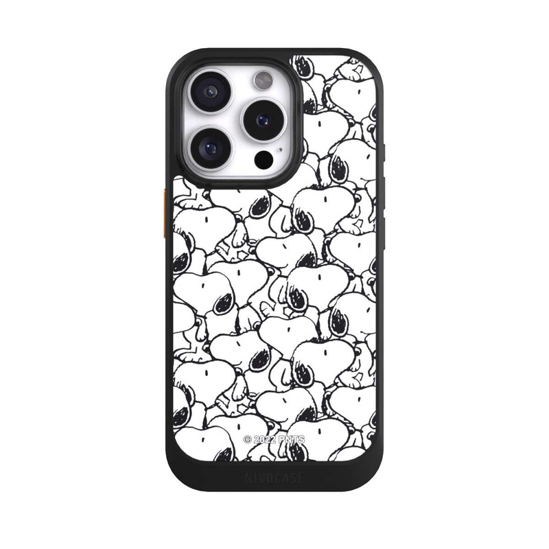 iPhone 16 Pro NIVOcore Snoopy Muster Schwarz und Weiß