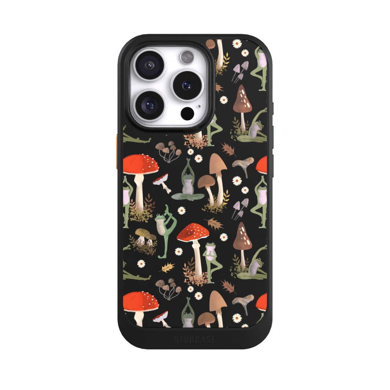 iPhone 16 Pro NIVOcore Yoga-Frösche mit Pilzen