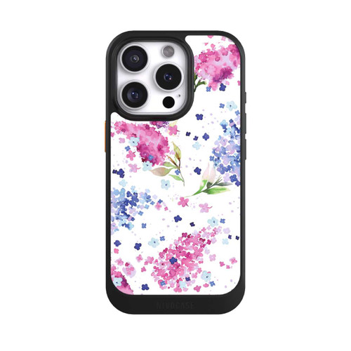 Apple iPhone 16 Pro NIVOcore Hortensias Floraux Lilas Rose