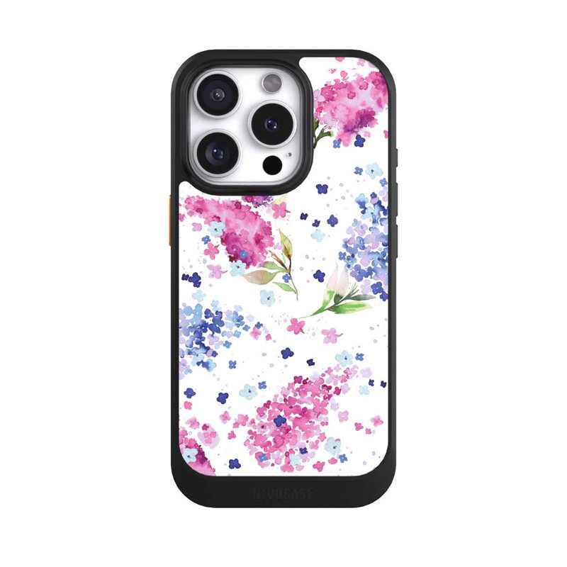 iPhone 16 Pro NIVOcore Floral Hydrangeas Lilac Pink