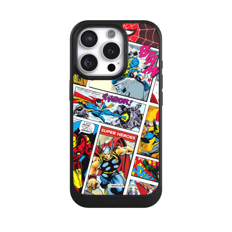 iPhone 16 Pro NIVOcore Marvel Retro Comic Blue