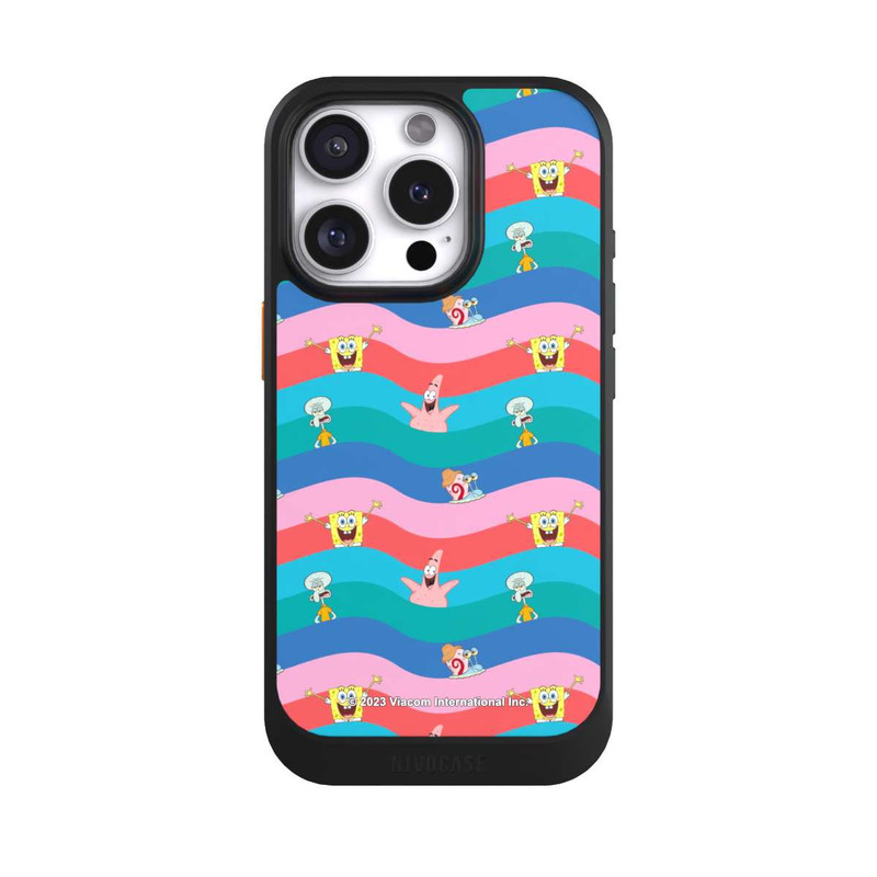 iPhone 16 Pro NIVOcore Spongebob Freunde Bunte Wellen