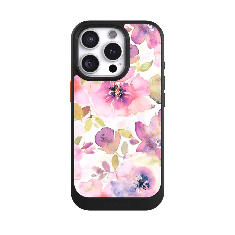 iPhone 16 Pro NIVOcore Tapete mit rosa Blumen