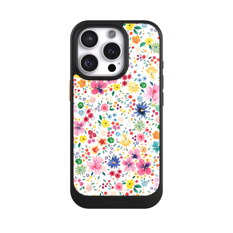 iPhone 16 Pro NIVOcore Millefleurs Pink Spring Garden