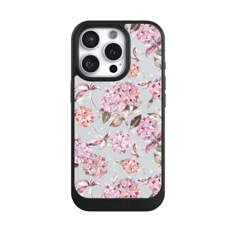 iPhone 16 Pro NIVOcore Pastel Magic Hydrangea Floral Watercolor Pink