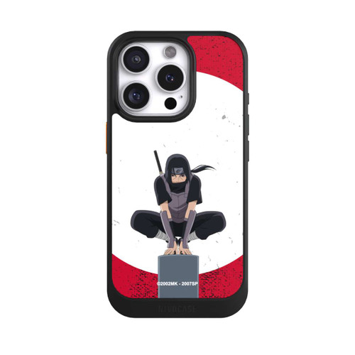 Apple iPhone 16 Pro NIVOcore Itachi Uchiha Symbol Roter Hintergrund