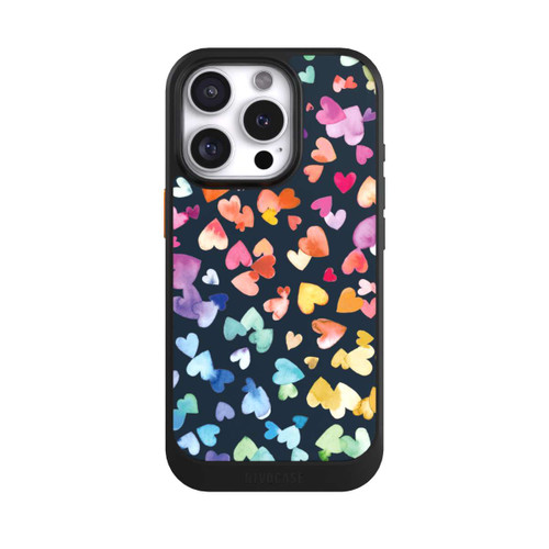 Apple iPhone 16 Pro NIVOcore Valentinstag Herzen Schwarz