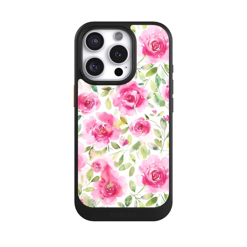 iPhone 16 Pro NIVOcore Aquarell Frische Rosen
