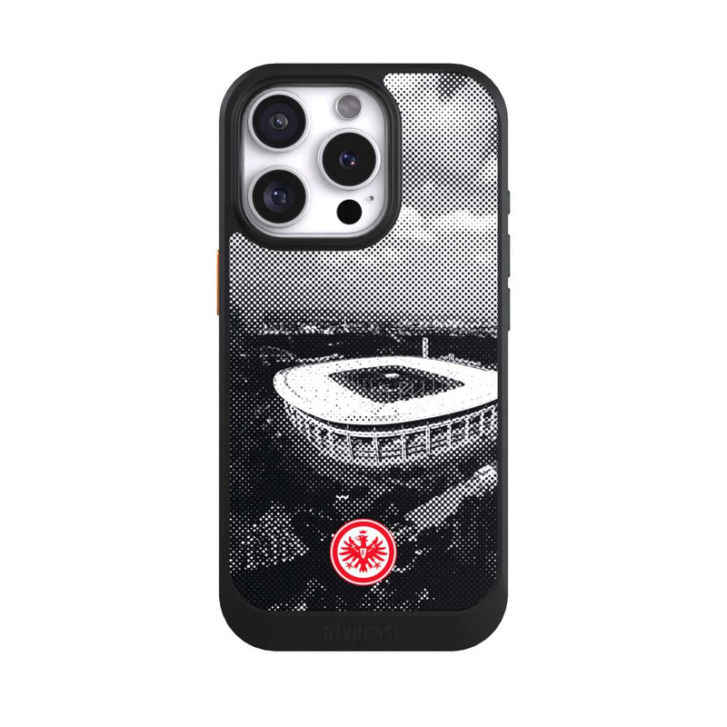 iPhone 16 Pro NIVOcore SGE Stadion Schwarz Weiß