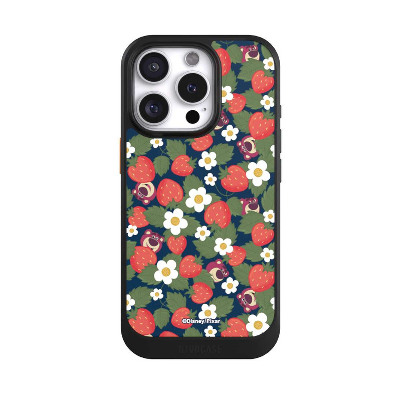 iPhone 16 Pro NIVOcore Lotso Toy Story Strawberry Flower Pattern