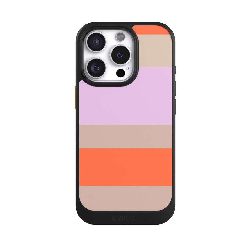 iPhone 16 Pro NIVOcore Moca Lila Orange Stripes