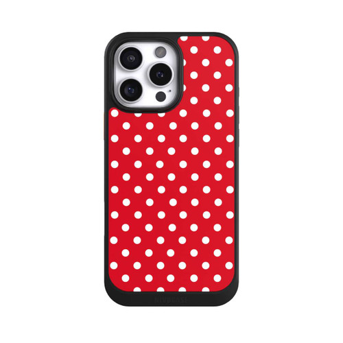 Apple iPhone 16 Pro Max NIVOcore Polka Dots Dunkelrot und Weiß