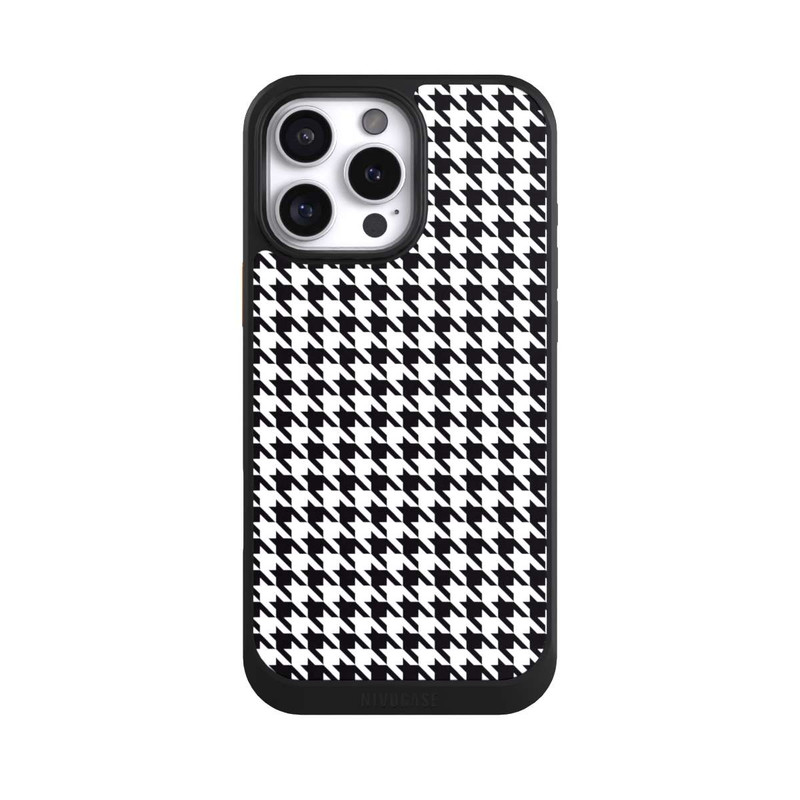 iPhone 16 Pro Max NIVOcore Hahnentritt Schwarz Weiß