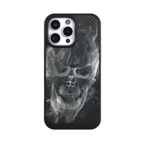 Apple iPhone 16 Pro Max NIVOcore rauchender Totenkopf Carbon