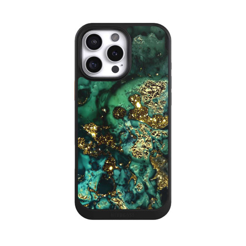 Apple iPhone 16 Pro Max NIVOcore Cyan Glitzer Marmorlook