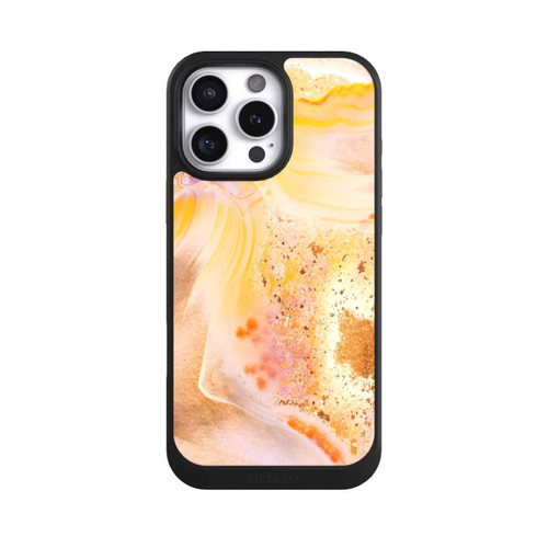 Apple iPhone 16 Pro Max NIVOcore Orangefarbener Glitzer Marmorlook
