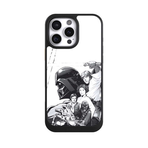 Apple iPhone 16 Pro Max NIVOcore StarWars Charaktere - Schwarz-Weiß