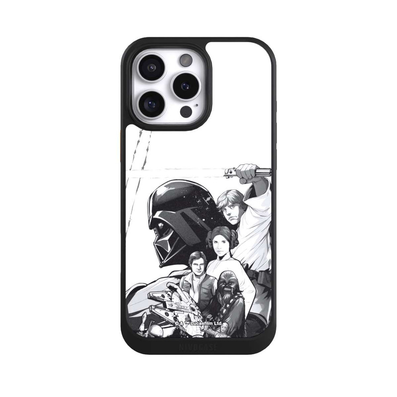 iPhone 16 Pro Max NIVOcore StarWars Charaktere - Schwarz-Weiß