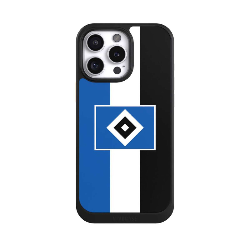 iPhone 16 Pro Max NIVOcore HSV Streifen - Blau-Weiß-Schwarz